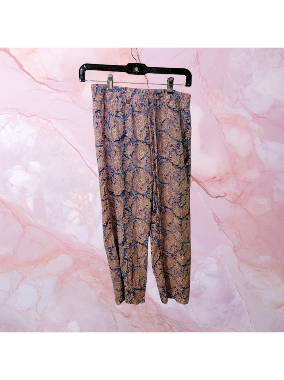 Hester & Orchard Sz S Palazzo Wide Leg Lounge Pant Boho Paisley T11